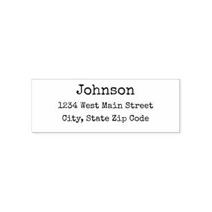 Simple Return Address Label Self-inking Stamp