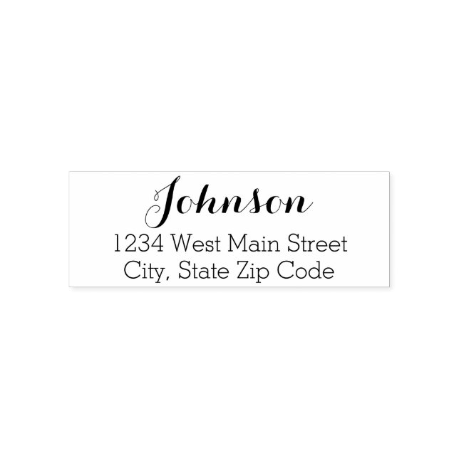 Simple Return Address Label Self-inking Stamp (Design)