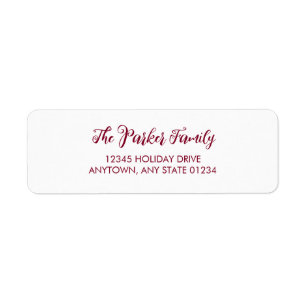 Simple Return Address Labels