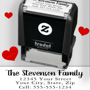 Simple Return Address with Cell Number Self-inking Stamp