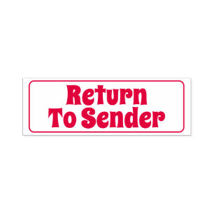 Simple "Return To Sender" Rubber Stamp