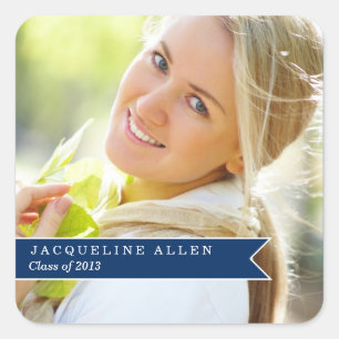 Simple Ribbon Graduation Favour Stickers