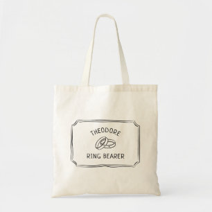 Simple Ring Bearer Personalised Cute Bridal Party Tote Bag