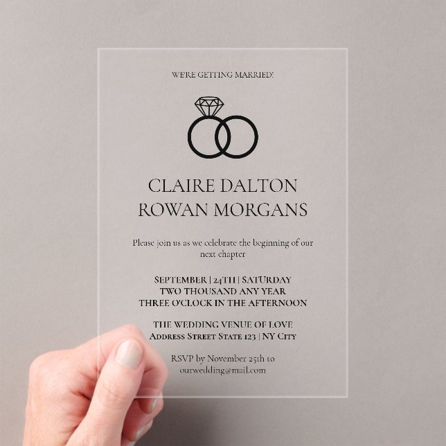 Simple Rings Wedding Invitation (Insitu (Handheld))