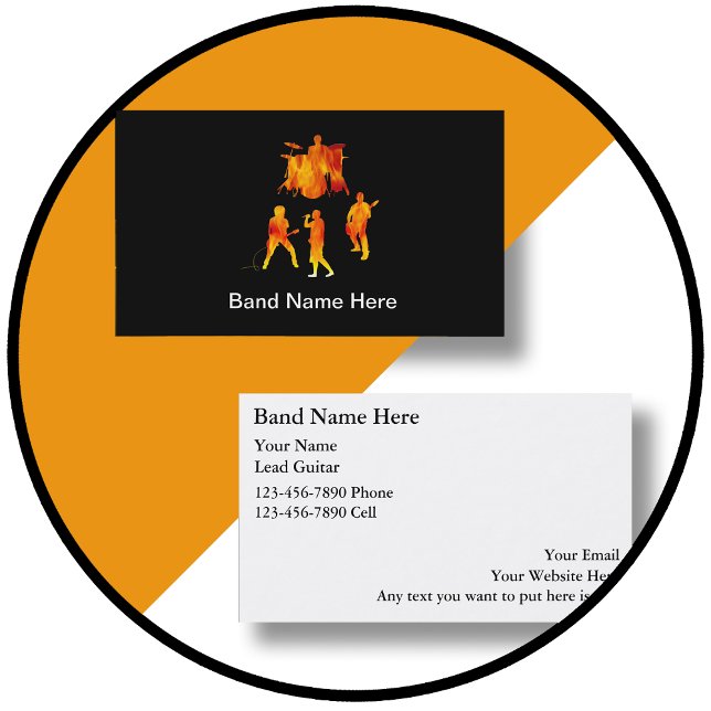 Simple Rock Band Business Cards (Creator Uploaded)