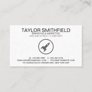 Simple Rocket Modern Professional Business Card
