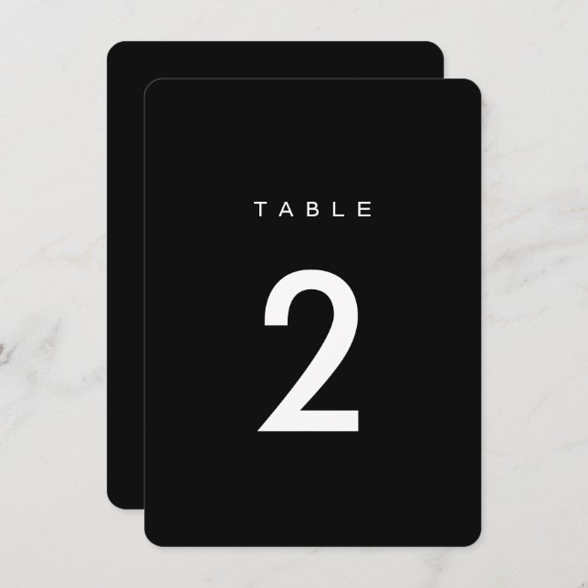 Simple Romance Calligraphy Wedding Table Numbers (Front/Back)