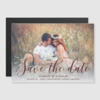Simple Romance Elegant Photo Save the Date | Wine