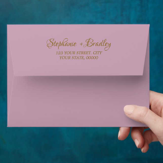 Simple Romantic Elegant Wedding Return Address Envelope (Hand)