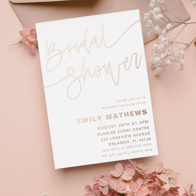 Simple Rose Gold Calligraphy Bridal Showerl (Creator Uploaded)