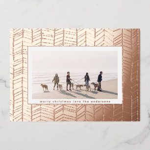 Simple Rose Gold Christmas Candy Cane Photo