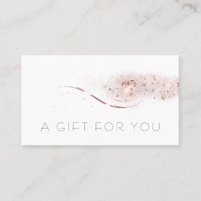 Simple Rose Gold Heart Gift Certificate Beauty Lux (Front)
