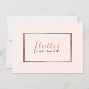 Simple Rose Gold Lash Salon Pink Gift Certificate