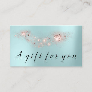 Simple Rose Heart Gift Certificate Small Blue