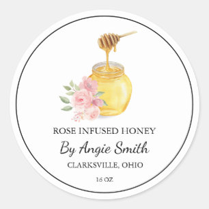 Simple Rose Infused Honey Label