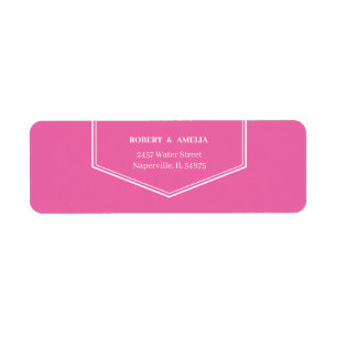 Simple Rose Personalised Return Address