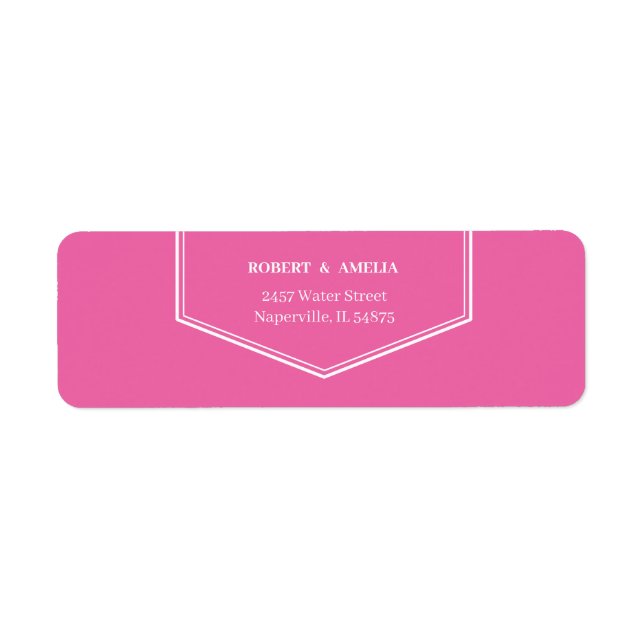 Simple Rose Personalised Return Address (Front)