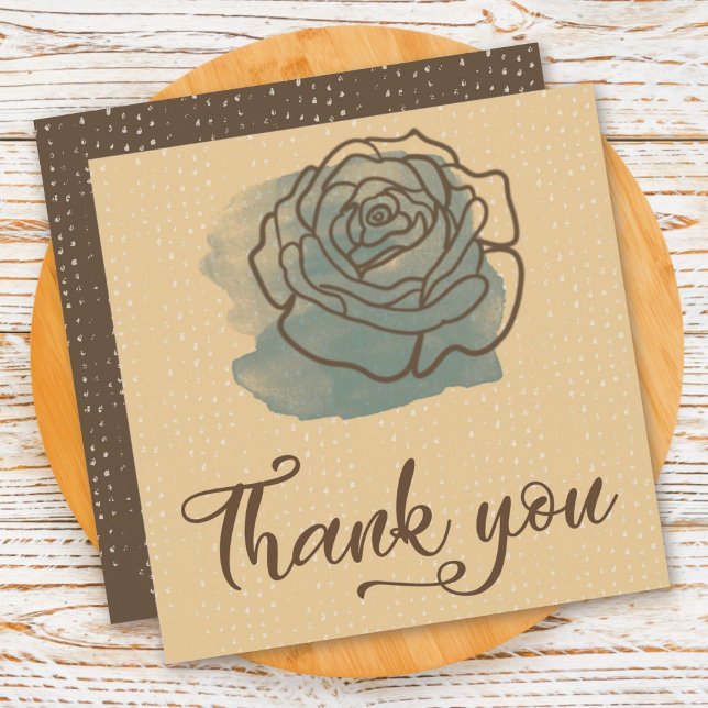 Simple Rose Thank You Card (Creator Uploaded)