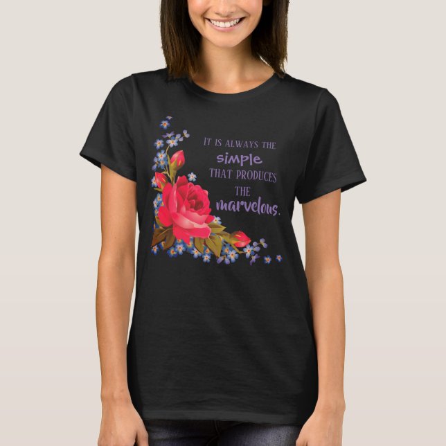Simple Rose Women's Basic T-Shirt (Front)
