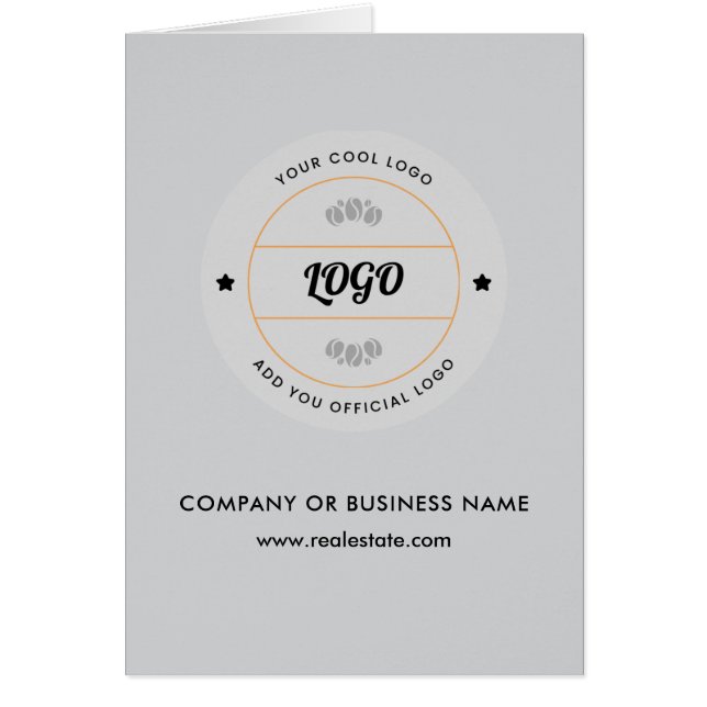 Simple Round Business Logo & Text Company Custom  (Front)