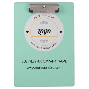 Simple Round Business Logo & Text Company Custom Clipboard