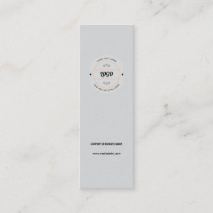 Simple Round Business Logo & Text Company Custom Mini Business Card