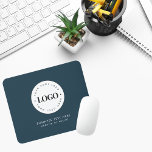 Simple Round Business Logo & Text Company Custom Mouse Pad<br><div class="desc">This modern,  professional mouse pad,  featuring custom logo would be great for your business/promotional needs. Easily add the desired logo by clicking on the "personalise" option.</div>