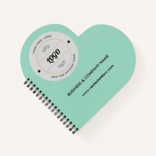 Simple Round Business Logo & Text Company Custom Notebook