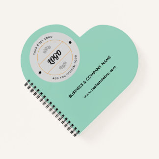 Simple Round Business Logo & Text Company Custom Notebook