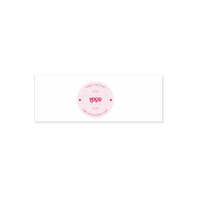 Simple Round Business Logo & Text Company Custom  Self-inking Stamp (Design)