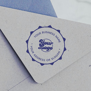 Simple round custom self inking stamps with logo