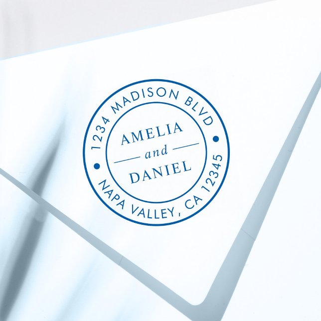 Simple Round Logo Return Address Self-inking Stamp (Creator Uploaded)