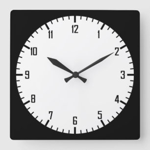 Simple Round Square Wall Clock