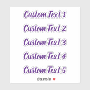 Simple Royal Purple Script 5 Lines of Text