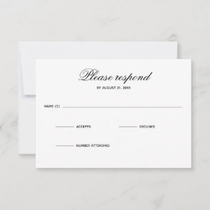 Simple - RSVP card
