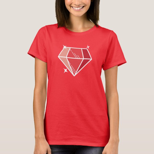 Simple Ruby Gemstone T-Shirt (Front)