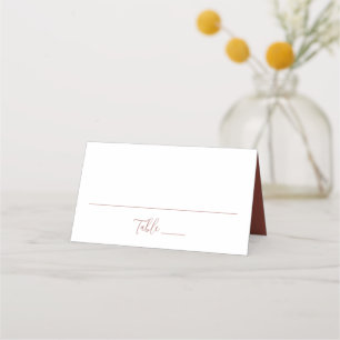 Simple Rust Script Wedding Place Card