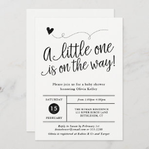 Simple Rustic Baby Shower, Gender Neutral Invitation