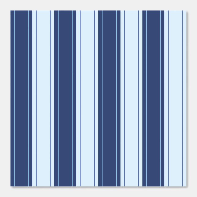 Simple Rustic Blue Stripes with Ticking Wallpaper (Front)