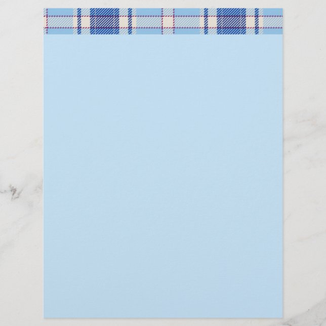 Simple Rustic  Blue Style Chake  Custom Letterhead (Front)