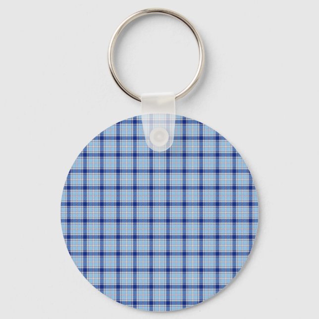 Simple Rustic  Blue Style Chake  Key Ring (Front)