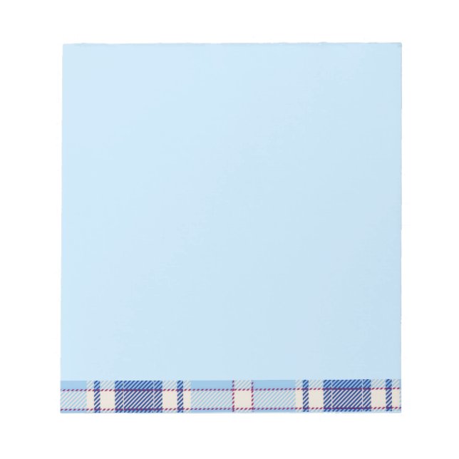 Simple Rustic  Blue Style Chake  Notepad (Front)