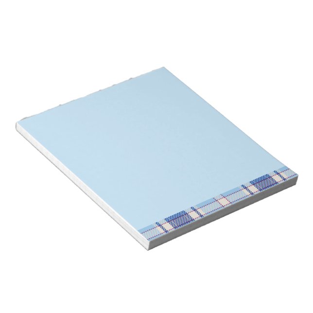 Simple Rustic  Blue Style Chake  Notepad (Angled)