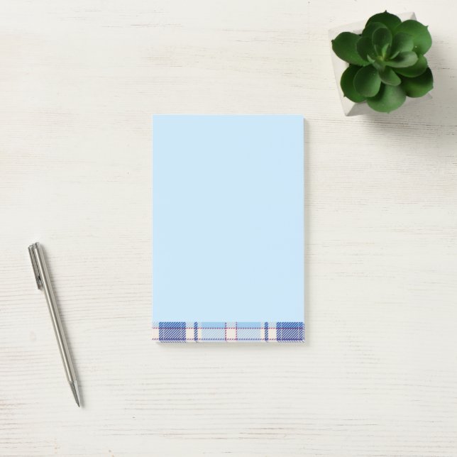 Simple Rustic  Blue Style Chake  Post-it Notes (Office)