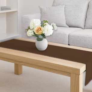 Simple Rustic brown solid autumn Thanksgiving Short Table Runner