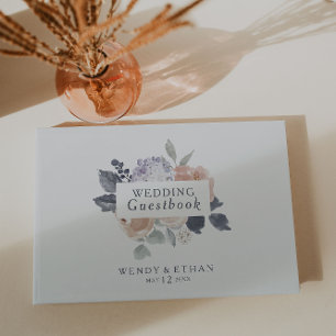 Simple Rustic Floral Wedding Guest Book