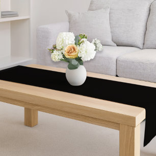 Simple Rustic gothic black halloween Short Table Runner