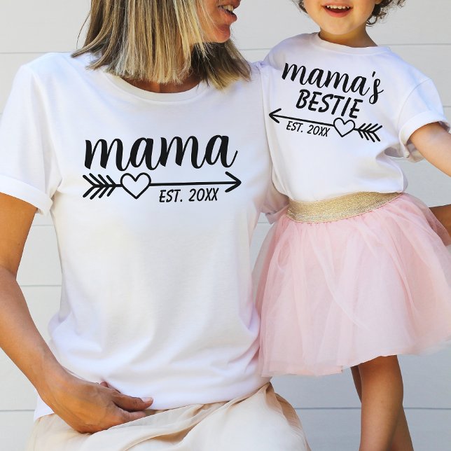 Simple Rustic Heart Arrow Mama's Bestie Child T-Shirt (Creator Uploaded)