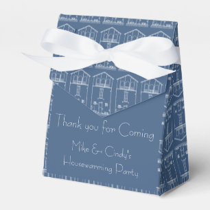 Simple Rustic House Blueprint New Address Moving Favour Box