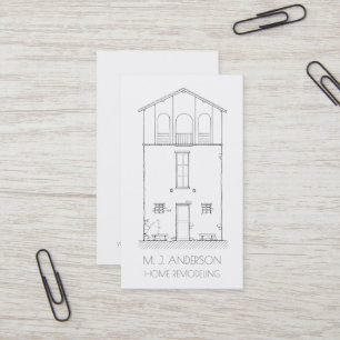 Simple Rustic House Modern Professional Vertical Business Card